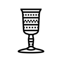kiddouch tasse juif ligne icône vecteur illustration