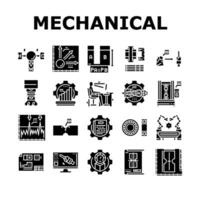 mécanique La technologie ingénieur Icônes ensemble vecteur