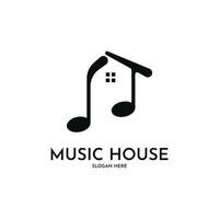 la musique maison logo conception Créatif idée vecteur