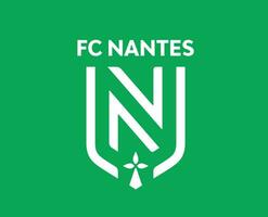 fc nantais logo club symbole blanc ligue 1 Football français abstrait conception vecteur illustration avec vert Contexte