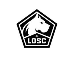 le losc lille club logo symbole noir ligue 1 Football français abstrait conception vecteur illustration