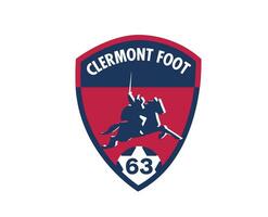 clermont pied club logo symbole ligue 1 Football français abstrait conception vecteur illustration