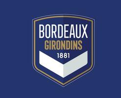 Bordeaux symbole club logo ligue 1 Football français abstrait conception vecteur illustration avec bleu Contexte