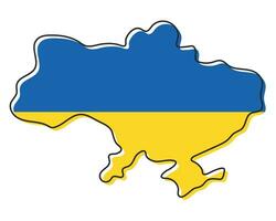 vecteur illustration. Ukraine carte contour.