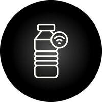 aptitude intelligent l'eau bouteille vecteur icône