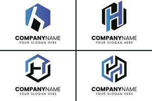Créatif monogramme lettre h logo conception collection vecteur