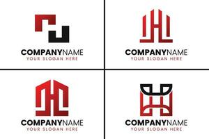 Créatif monogramme lettre h logo conception collection vecteur