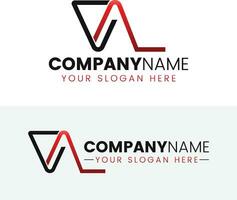 Créatif monogramme lettre val logo conception vecteur