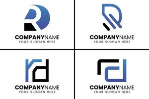 Créatif monogramme lettre rd logo conception vecteur