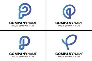 Créatif monogramme lettre p logo conception vecteur