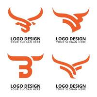 lettre b taureau logo conception vecteur