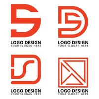 Créatif monogramme lettre Dakota du Sud logo conception vecteur