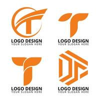 Créatif monogramme lettre t logo conception vecteur