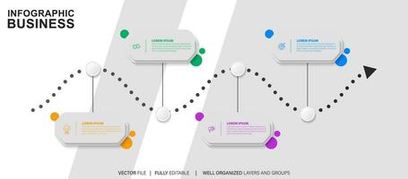 présentation affaires infographie modèle vecteur. vecteur