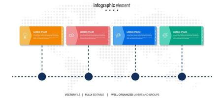 moderne 3d infographie modèle avec 4 pas. affaires cercle modèle avec les options pour brochure, diagramme, flux de travail, calendrier, la toile conception. vecteur eps dix