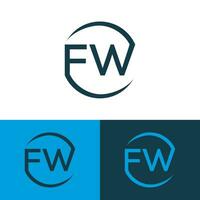 fw Créatif monogramme logo conception vecteur