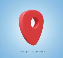 GPS point dans 3d vecteur illustration