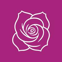 Facile vecteur Rose logo fleur