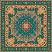 coloré ornemental vecteur conception pour tapis, tapis, yoga tapis. géométrique ethnique clipart. arabe ornemental tapis avec décoratif éléments.persan tapis