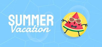 modèle d'été pour bannière, médias sociaux, carte de voeux. illustration vectorielle vecteur