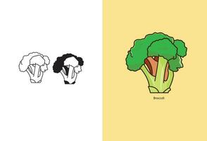 une coloré vecteur illustration de Frais brocoli, isolé sur une blanc arrière-plan, parfait pour utilisation dans les magazines, livres, affiches, cartes, menu couvertures, et la toile pages.