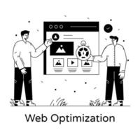 optimisation et mise en page web vecteur