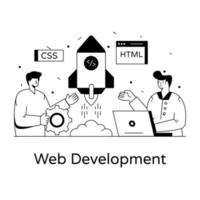 développement de logiciels web vecteur