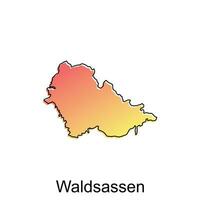 carte ville de Waldsassen, monde carte international vecteur modèle avec contour illustration conception