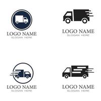 modèle de logo de conception de vecteur d'icône de camion de livraison