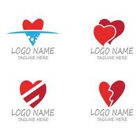 amour logo et symboles vecteur modèle d'icônes application