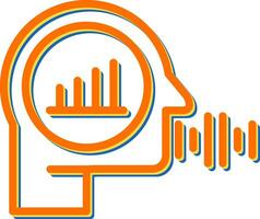 voix analytique vecteur icône