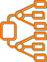 réseau diagramme vecteur icône