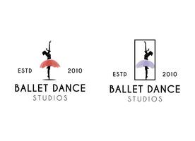 gens en jouant ballet logo conception. ballet les studios logo vecteur