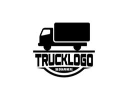 logo de l'entreprise de camionnage. concept de logo emblème insigne audacieux. vecteur de modèle de logo prêt à l'emploi isolé