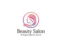 le visage des femmes combine le logo fleur et branche pour le salon de beauté, le spa, les cosmétiques et les soins de la peau. design de logo élégant et carte de visite. vecteur