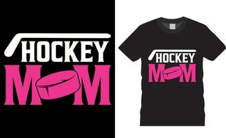 le hockey maman marrant des sports la glace le hockey typographie t chemise conception vecteur illustration