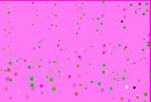 disposition vectorielle rose clair, vert avec cercles, lignes, rectangles. vecteur