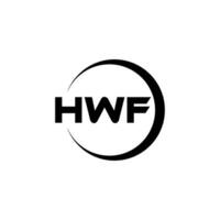 hwf logo conception, inspiration pour une unique identité. moderne élégance et Créatif conception. filigrane votre Succès avec le frappant cette logo. vecteur