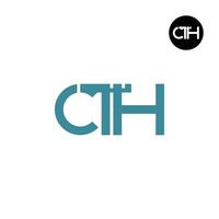 lettre cth monogramme logo conception vecteur