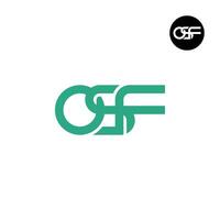 lettre osf monogramme logo conception vecteur