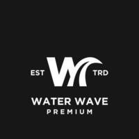 w lettre l'eau initiale logo conception modèle vecteur