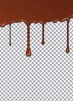 Chocolat liquide ou peinture brune. Illustration vectorielle vecteur