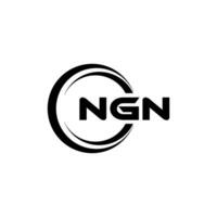 NGN logo conception, inspiration pour une unique identité. moderne élégance et Créatif conception. filigrane votre Succès avec le frappant cette logo. vecteur