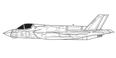 illustration de combattant jet vecteur