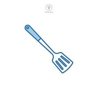 spatule icône symbole vecteur illustration isolé sur blanc Contexte