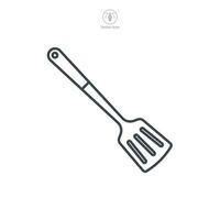 spatule icône symbole vecteur illustration isolé sur blanc Contexte