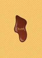 Chocolat liquide ou peinture brune. Illustration vectorielle vecteur