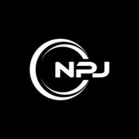 npj logo conception, inspiration pour une unique identité. moderne élégance et Créatif conception. filigrane votre Succès avec le frappant cette logo. vecteur