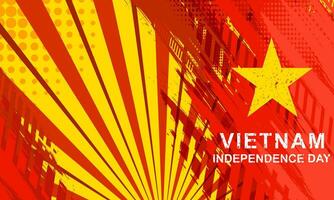 vietnam indépendance journée salutation Contexte grunge courses coup de pinceau style vecteur