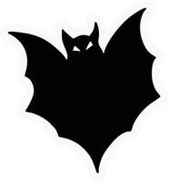 Halloween chauve souris silhouette vecteur sur blanc